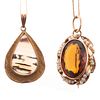 A Pair of Vintage & Antique Pendants in Gold