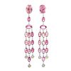 Pink Tourmaline & Diamond Dangle Earrings in 14K