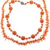 A Handmade Coral Necklace & Branch Coral Necklace