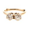 A 1.70 ctw Double Diamond Ring in 14K