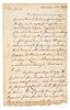 Joseph Nourse handwritten letter