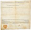 Edmund Randolph Governor of Virginia signed lette