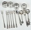 Silver Napkin Rings/Utensils Appx. 14 pieces