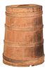 Early Staved Lidded Wooden Barrel