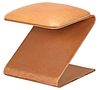 Modern Leather Upholstered Z Form Footstool