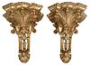 Pair of Louis XV Style Gilt Wall Brackets