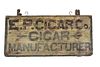 Hand Painted E.P. Cigar Co. Trade Sign