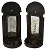 Pair of American Mirrored Tin Wall Sconces