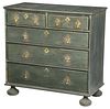 William and Mary Style Five Drawer Chest