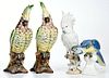 Four Porcelain Parrot Figures