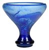 Cameo Enameled Art Glass Vase