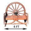 Antique Wagon Wheel Bench