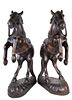 Pair of Wood Horse Statues