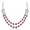 Fine Ruby and Diamond Necklace