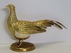 Gilt Bronze Pheasant Sculpture With Ostrich Egg