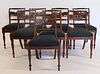 Set Of 8 Regency Style Finely Carved Chairs.