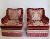 Vintage Pair Of Art Deco Style Upholstered