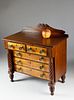 American Flame Birch Salesman's Sample Chest of Drawers, circa 1825