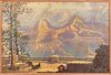 Harry Raymond Henry Color Lithograph “Grand Canyon from Union Pacific Grand Canyon Lodge”
