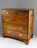 British Regency Camphorwood and Brass Bound Campaign Chest of Drawers, circa 1820-1840