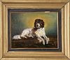 Oil on Canvas, "Portrait of a Newfoundland Rescue Dog", 19th Century