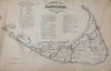 Original Historical Map of Nantucket Surveyed and Drawn by Reverend F.C. Ewer, 1869