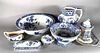 Assorted Lot of English Blue and White Ware