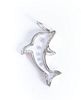 18K White Gold & Diamond Dolphin Pendant