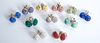 11 Pairs Solitaire Stud Earrings,  Assorted Colors