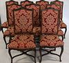 Set Of 8 Louis XV Style Upholstered High