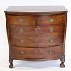 Antique 19th Century Mahogany Bow Front Chest.