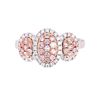 Fancy Pink & White Diamond 18K Gold Ring
