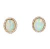 Ethiopian Opal & Diamond 14K Stud Earrings