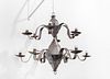 New Mexico, Stamped Tin Chandelier, ca. 1910