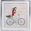 Will Barnett "Blue Bicycle" AP Lithograph