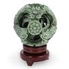 Chinese Carved Jade Dragon Puzzle Ball