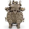 Qing Dynasty Silver Plated Figural Urn