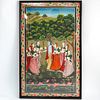 Framed Indian Cloth Painting