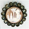 ONE LOVELY DIVISION ONE CARVED CAMEO SHELL BUTTON