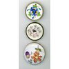 THREE HAND PAINTED DIVISION 1 PORCELAIN FLORAL BUTTONS