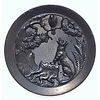 ONE DIV. 1 MOLDED AND BLACK DYED HORN PICTORIAL BUTTON