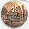 A DIV 1 CARVED SHADE PEARL BUTTON SAILING SCENE