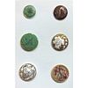 GROUP OF 6 ASSORTED VICTORIAN GLASS BUTTONS