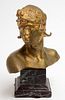 After Emmanuel Hannaux "Warrior Bust" Bronze