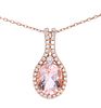 Morganite and Diamond 14K Rose Gold Necklace