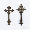 Two Brass Ethiopian Coptic Axum Crosses
