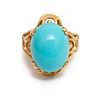 14K Gold and Turquoise Ring