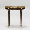 Baker Regency-style Brass and Mahogany Veneer Side Table