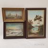 Three Framed Pastel Landscapes Attributed to John Bower