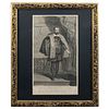 Rubens pinxit. Francois de Medicis Grand Duc de Toscane. Litografía. Enmarcada. 50 x 28 cm